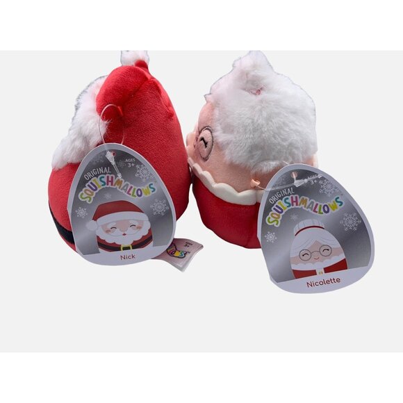 Squishmallows Santa Nick and Mrs. Clause Nicolette 4.5" Christmas Plush Stuffed - Picture 3 of 8